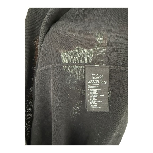 COS Black Linen & Cotton Lightweight Sweater | L - Picture 4 of 5